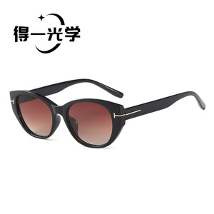 Cat Eye <b>Sunglasses</b> Black PC Frame UV400 Women's Sun Protection - Product Image 2