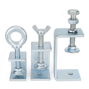 Abrazadera de Acero Galvanizado Tipo C, Abrazadera Cuadrada Tipo Tigre, Tuerca de Ajuste Manual, Clip de Fijación de Tuberías - Product Image 3