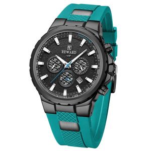 REWARD RD832051M 2026 Reloj de Cuarzo Deportivo Casual con Logotipo de Marca, 3 ATM Resistente al Agua, Tres Esferas, Reloj de Moda, Relojes de Pulsera Grandes para Hombre - Product Image 1