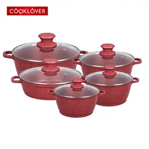 Cooklover 10 pcs Conjunto De Panelas De Alumínio Italiano Conjunto De Panela De Cozinha