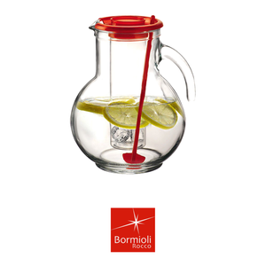 Kufra <b>Jug</b> with Red Lid, 2 L, with Ice Bucket, Bormioli Rocco - Product Image 4