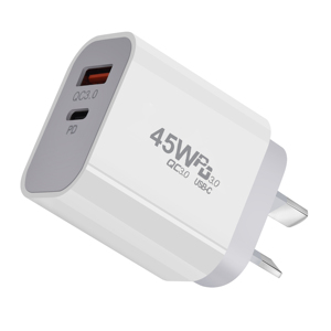 45W PD QC3.0 Dual-Port USB sạc Adapter AU/UK Cắm Sạc Nhanh Type-C QC3.0 USB Adapter - Product Image 5