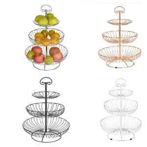 Conjunto de acessórios para decoração de bolo, aço inoxidável, 3 tamanhos, suporte de frutas, sobremesa, mesa