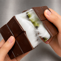 Barra de Chocolate de Dubái con Relleno de Pistacho Kunafa y Algodón de Azúcar, Marca Privada OEM