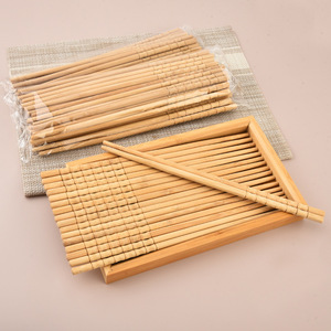 Nouvelles baguettes chinoises en bambou naturel, non peintes, sans cire, format familial, antidérapantes, résistantes à la moisissure, en bambou moso. - Product Image 2