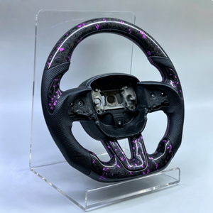 Volant personnalisé en fibre de carbone forgée pour Dodge SRT <span class=keywords><strong>RT</strong></span> Charger <span class=keywords><strong>Challenger</strong></span> Hellcat Durange 392 Scat Pack en cuir noir - Product Image 2