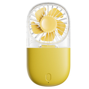 Portable Handheld <b>Foldable</b> Fan USB Rechargeable 2W DC Motor Button Control Pocket <b>Desk</b> Wearable Cooling Fan - Product Image 5