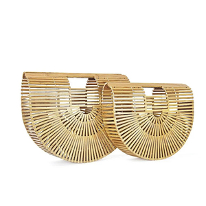 Bamboo Travel Tote Bag Handmade Woven Straw Beach Handbag Summer Tote Eco Friendly OEM Supplier Vietnam Factory - Product Image 3