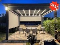 China OEM Aluminium-Lamellenpergola mit Manueller Verstellung, UV-Schutz, Wetterbeständig, Umweltfreundlich, Kostengünstig für den Garten