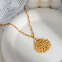 Collar con Colgante de Estrella de Mar en Acero Inoxidable Chapado en Oro de 18K, Serie Océano, Joyería de Verano 2026, Personalizado, Resistente al Agua, para Mujer