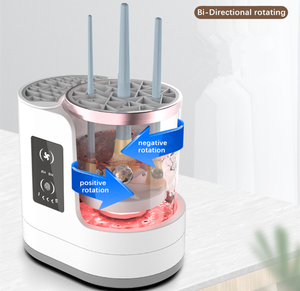 Nettoyeur et sécheur automatique de pinceaux de maquillage, nettoyeur électrique multifonctionnel en silicone avec séchage rapide et fonctions de nettoyage - Product Image 3