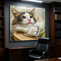 Portrait personnalisé d'animal de compagnie, impression acrylique, art mural, paysage personnalisé pour chien et chat, cadeau haut de gamme, décoration