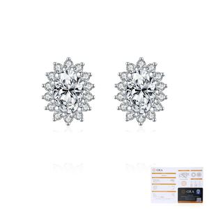 Juego de Joyería de Moissanita con Corte Ovalado, Chapado en Rodio Plateado, Personalizado al por Mayor, con Certificados, Estilo Clásico - Product Image 4