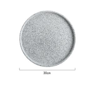 Plateau de service en céramique, assiette en céramique <span class=keywords><strong>granit</strong></span> de Style européen, flocons de neige, motif glaçage gris dîner assiette à salade, plateau de rangement pour les hôtels 1 pièce - Product Image 5