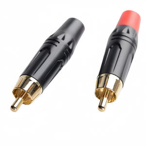 Conector RCA Phono de 6 mm, enchapado en oro, para audio y video, con orificio pasante y aislamiento rojo - Product Image 3