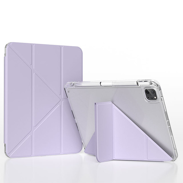 For ipad Air5 Magnetic Absorption 3+Y Fold Protective Case With Pen Slot