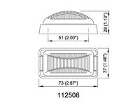 Feux de gabarit et de dégagement LED de 3 pouces x 1-1/2 pouces pour camion et remorque, conforme aux normes SAE/DOT/FMVSS108