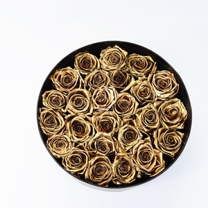 Wholesale price flower real preserved red roses in gift box preserved roses in acrylic box reasonable price preserved rose in gl