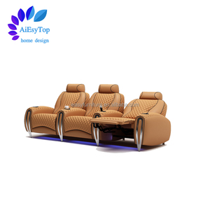 Sillón reclinable de cuero real de alta calidad para cine en casa, sofá de doble asiento, sillón reclinable de masaje eléctrico moderno personalizado, sofá individual - Product Image 3