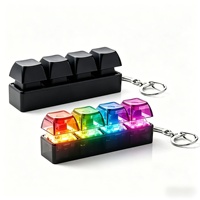 Jouets anti-stress 1-6 touches, mini clavier mécanique en plastique, porte-clés à presser, pendentif fantaisie, jouet anti-stress pour les doigts