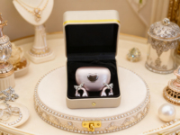 Silnek M106 Hadiah Hari Valentine 2 in 1 Anting Earphone Bluetooth Dapat Dilepas DIY Aksesoris Earbud Jepit Telinga Berlian Halus