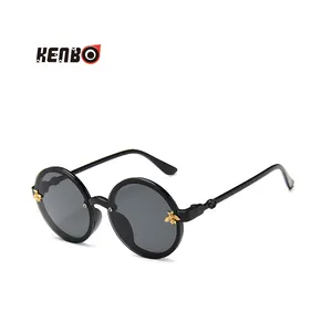Kenbo gözlük 2020 çocuk güneş gözlüğü sevimli yuvarlak küçük arı güneş gözlüğü UV400 spor güneş gözlüğü bebek kız erkek için