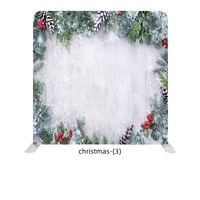 Pengiriman Gratis Stok Lokal Kain Tension Backdrop Lurus Model Sarung Bantal Ukuran 8X8ft 10x8ft Hanya Rangka