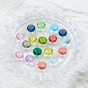 Perles en verre <span class=keywords><strong>fantaisie</strong></span> en forme de plateau d'échecs rond transparent K9, strass en cristal en vrac, accessoires de bijoux DIY - Product Image 2