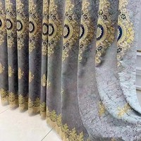 Rouleaux de tissu de rideau brodé de luxe de style européen en gros