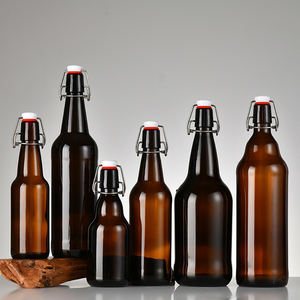 कस्टम खाली 250 एमएल स्पष्ट नीले ग्लास एम्बर बीयर की बोतल 330 मिली 500 मिलीलीटर 1 लीटर स्विंग टॉप शराब की भावना बीयर के लिए - Product Image 6