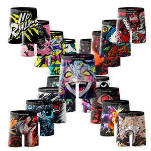 Bóxers Calzoncillos Cortos de Hombre con Impresión Digital Personalizada, Ropa Interior de Algodón y Spandex ComfortSoft Clásicos de Tiro Medio y Tela Delgada para Caballero - Product Image 1