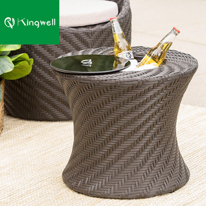 Outdoor Furniture Classical Style Rattan Wicker Dining <strong>Table</strong> Set <strong>Balcony</strong> Coffee <strong>Table</strong> and Bistro Chairs Patio Dining Sets - Product Image 3