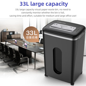 Máy hủy công nghiệp 25 trang, thùng rác 33 lít, máy Hủy CD/thẻ, máy hủy văn phòng với hoạt động liên tục 90 phút - Product Image 6