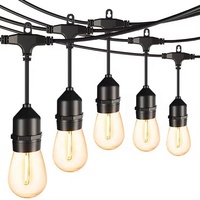 Guirlande lumineuse LED IP65 S14, ampoules en plastique incassable E27, 50 pieds, 15 ampoules, décoration extérieure pour patio, jardin, Noël, lumière suspendue