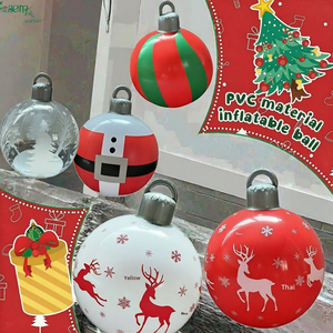 Globo Inflable Navideño de PVC Multicolor, Adorno Festivo Colgante, Bola de Espejo para Decoración de Fiestas y Eventos - Product Image 3
