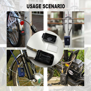Lucchetto <span class=keywords><strong>per</strong></span> Bicicletta Impermeabile IP44 con Allarme 110db, Cavo in Acciaio ABS e Rame, Combinazione Antifurto <span class=keywords><strong>per</strong></span> Moto e <span class=keywords><strong>Biciclette</strong></span> - Product Image 2