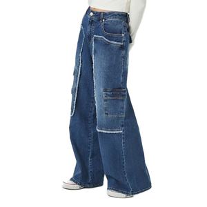 Jeans Cargo con Parches de Gran Tamaño, Estilo Moderno 2024, Jeans para Mujer, Venta al Por Mayor - Product Image 4