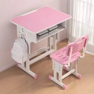 Modern Design Single School Desk And Study Table With Student Chair Wholesale Children's Furniture For Classroom Study