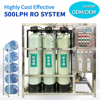 Équipement de purification d'eau industriel 500-1000 LPH, système d'osmose inverse, machine de purification d'eau pure, station de traitement d'eau RO