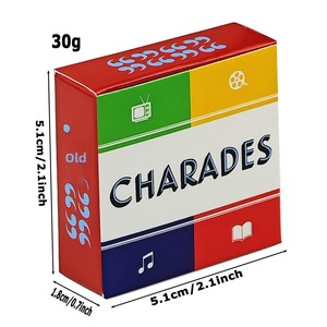 Cartes de jeu de charades et de devinettes, jeu de vérité ou de défi en anglais pour couples, pour la famille, les amis, les soirées, les jeux d'alcool et l'exercice cognitif - Product Image 2