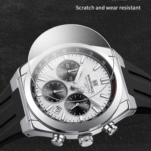 NAVIFORCE 8080 Men's Quartz Watch Luminous Hands Silicone Strap Multifunctional <b>Chronograph</b> Watch 3ATM Waterproof Gift - Product Image 5