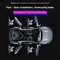 Lampes de bienvenue pour portières de voiture, étanches, 2 pièces, haute définition, accessoires de portières de voiture, lampes de projection pour Dodge Challenger