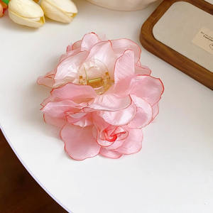 Pinza de Pelo con Flores Secas Pequeñas para Primavera/Verano, Pinza de Pelo de Tela y Plástico Colorida para Mujer, Accesorio para el Cabello para Fiestas y Uso Diario - Product Image 6