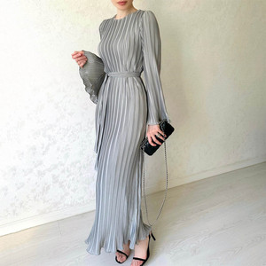 Abiti a maniche lunghe <span class=keywords><strong>H</strong></span>-7175 da donna, eleganti con scollo a <span class=keywords><strong>O</strong></span>, abiti primaverili per le vacanze - Product Image 2