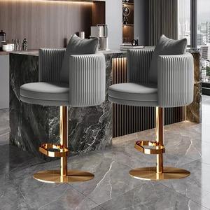 Sgabelli da <span class=keywords><strong>Bar</strong></span> Premium con Gambe Dorate, Sedie Alte Moderne e Eleganti per Valorizzare l'Estetica della Tua Cucina o <span class=keywords><strong>Bar</strong></span> - Product Image 3