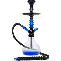 Chicha en verre et aluminium, luxe, or rose, portable, grande taille, style arabe, technique miroir givré, type libre