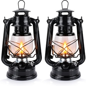 Lanterne suspendue vintage en métal avec panneaux en verre, éclairage décoratif pour la maison, le jardin, les restaurants et les cafés, en promotion - Product Image 5