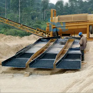 Tanaman Cuci Tambang Emas Trommel Alluvial Mobile Kecil