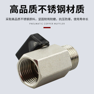 Mini-vanne à bille LiYuan 1/2 pouce, raccord fileté pour tuyau d'eau et d'air, utilisations multiples - Product Image 3