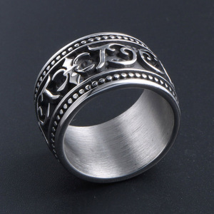 Bague de pouce en acier titane style européen et américain SA151, bijou unisexe, bague moulée tendance - Product Image 3